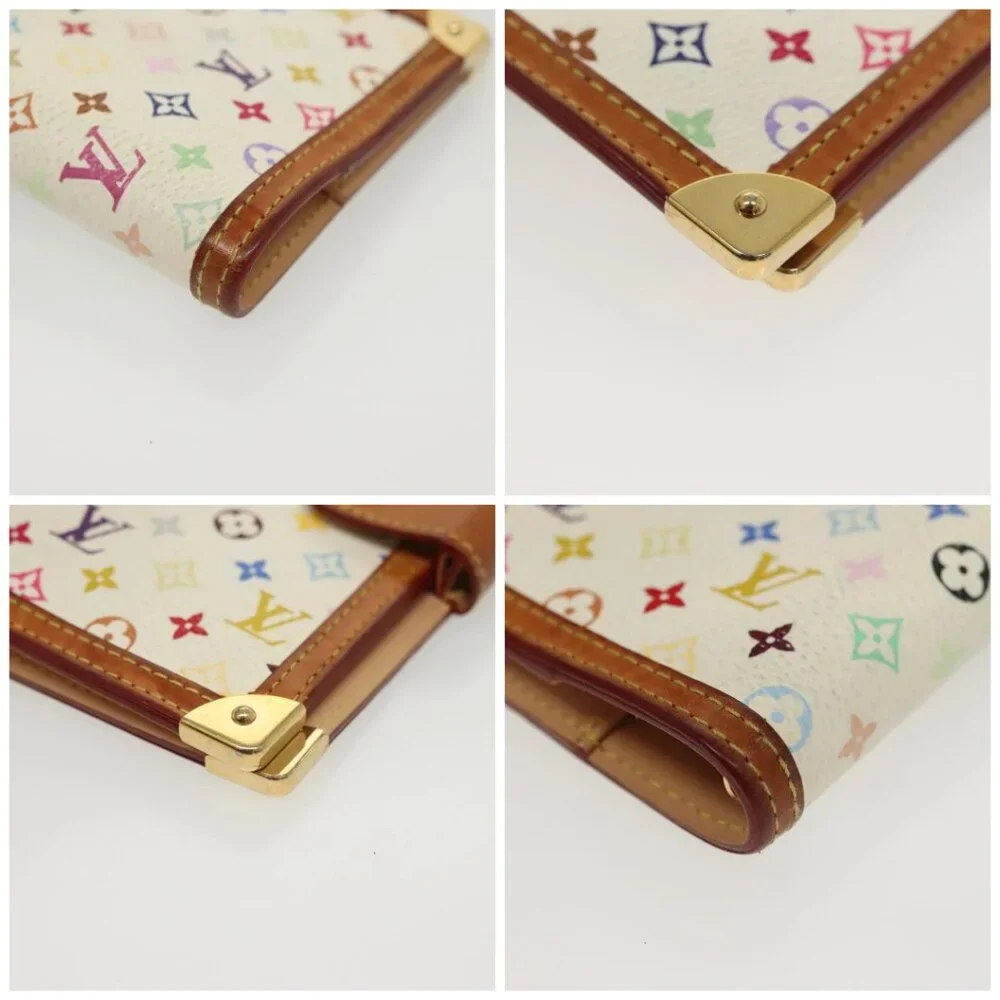 LOUIS VUITTON Multicolor Agenda PM Day Planner Cover White R21074 Auth 136737